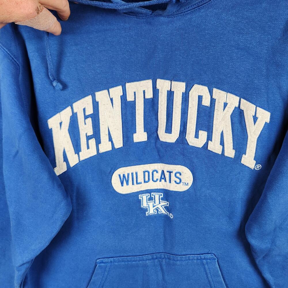 Vintage Kentucky Wildcats Hoodie Mens Medium Blue NCAA Basketball College Y2K